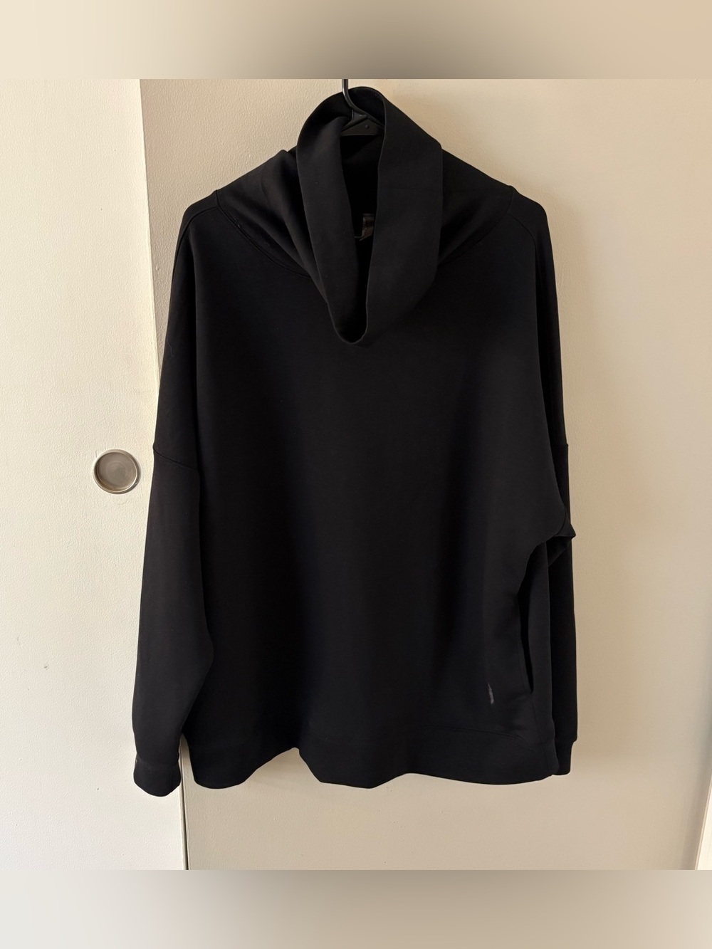 Free People Movement Black Oversized Cowl Neck Sweatshirt Size Women’s Large